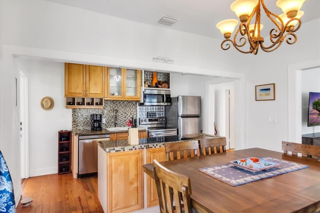 Dining and kitchen area overview