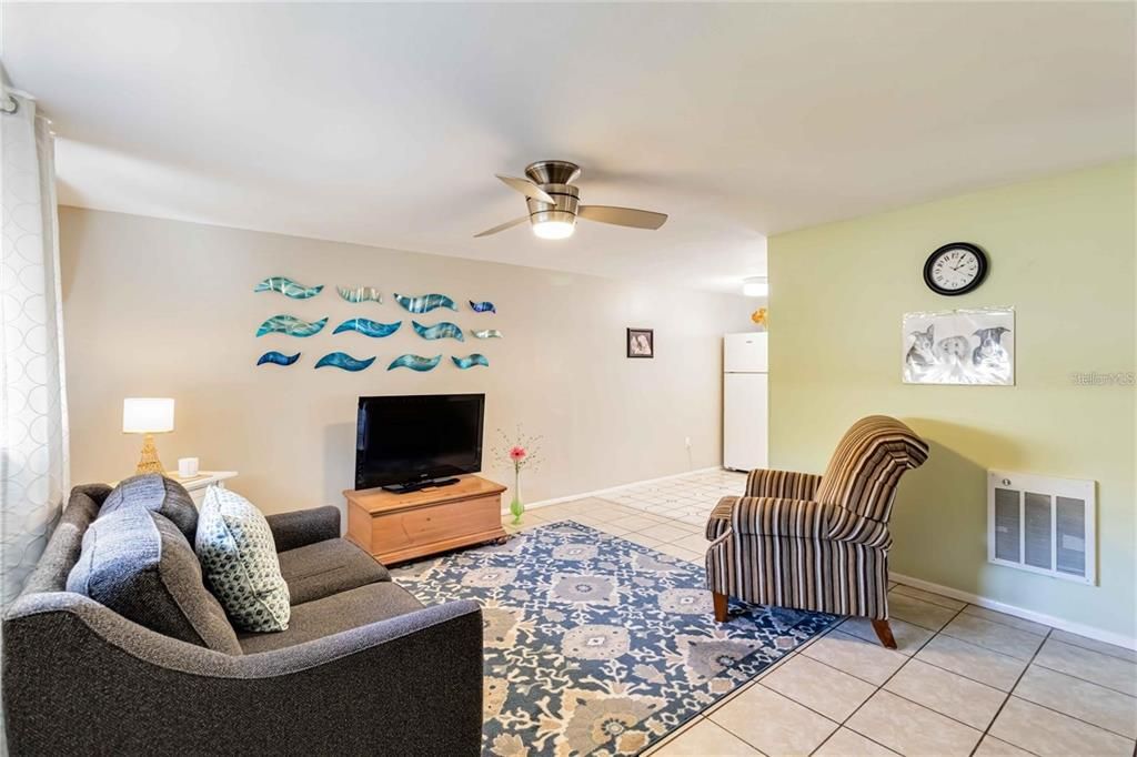 Tile throughout the home.