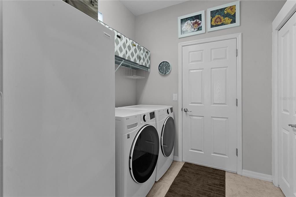 Indoor Laundry Room, Large Double Door Closet or Pantry