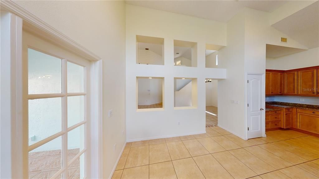 View of elegantly designed wall in the kitchen