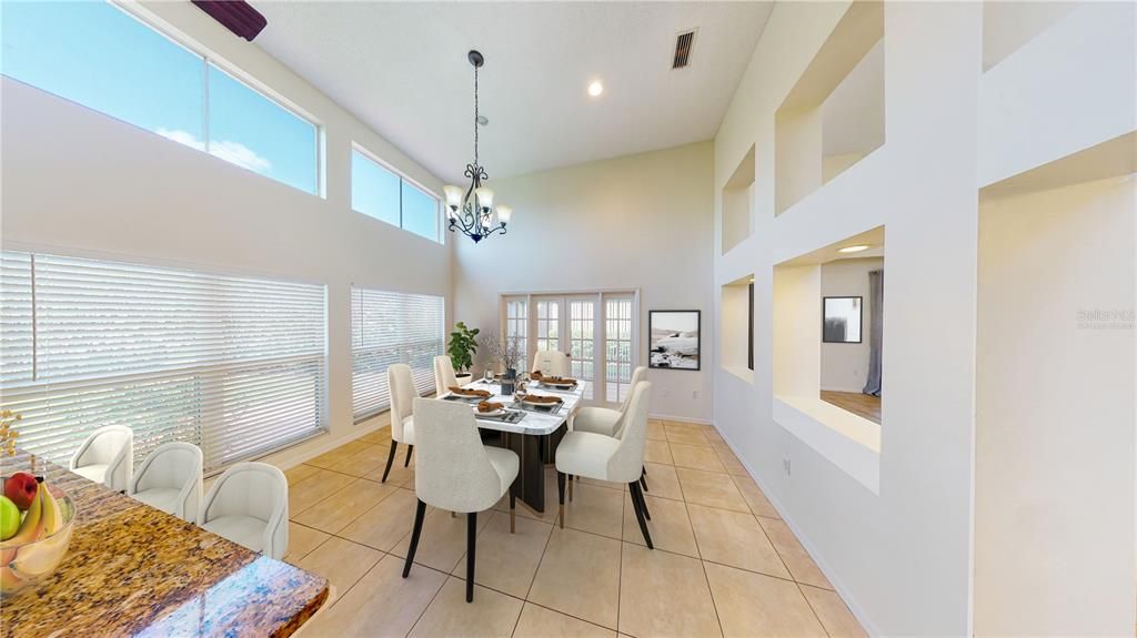 Virtually Staged Eat-In Area of the Kitchen