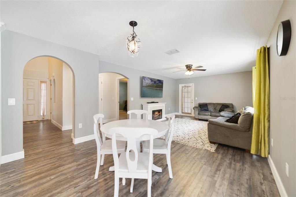 DINING AREA/LIVING ROOM.