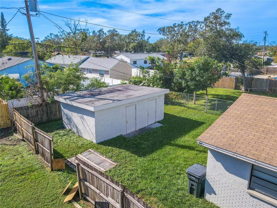 Additional storage in backyard.