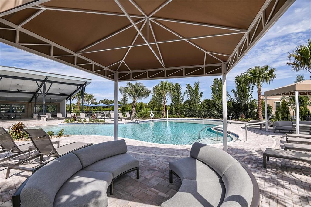 Covered Seating at Pool