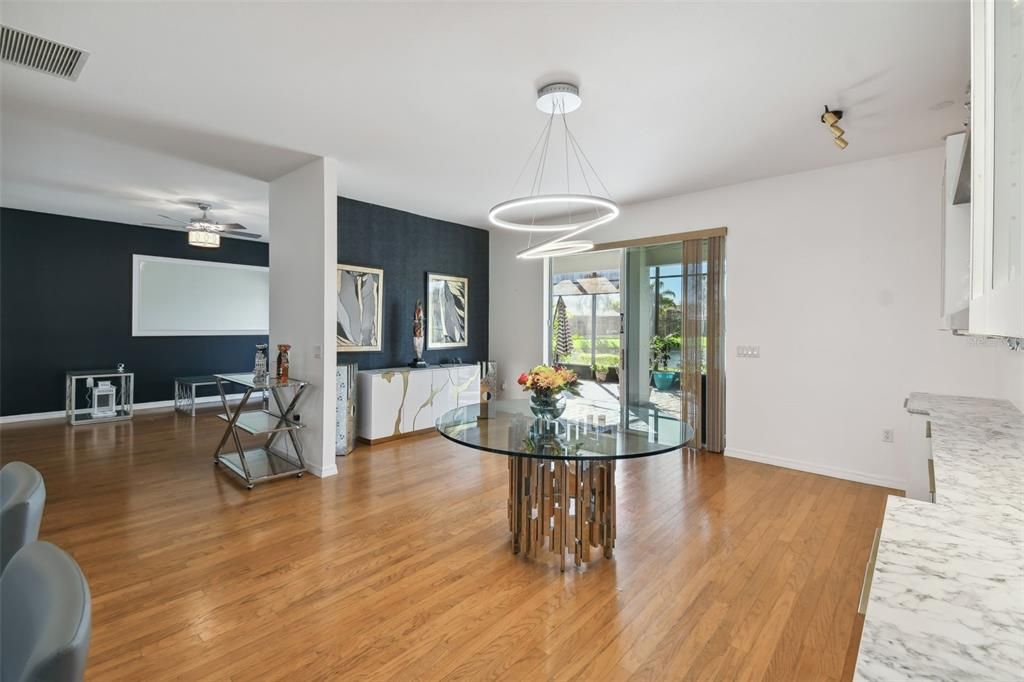 Custom Dining area with water view