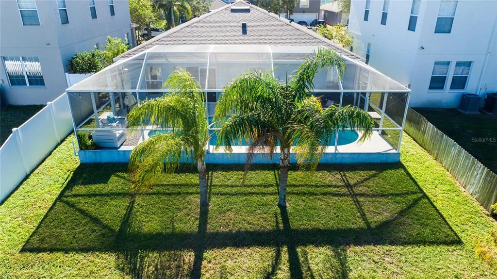 Spacious back yard.