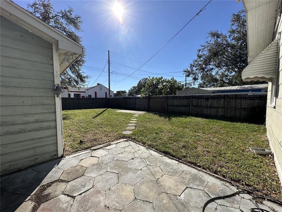 Spacious backyard