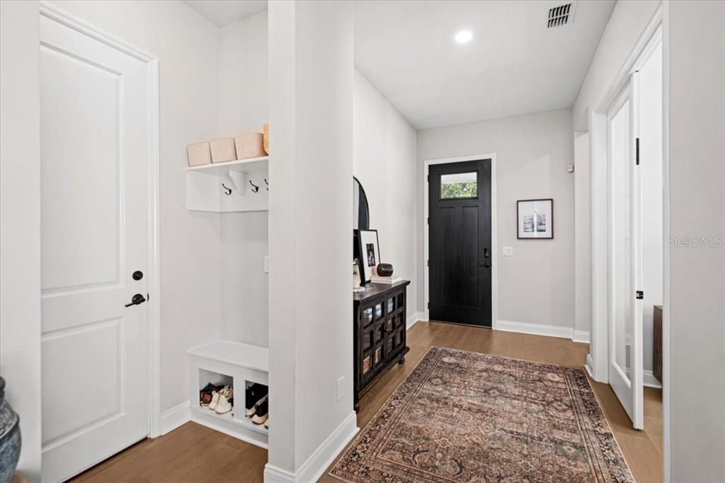 mudroom and entry