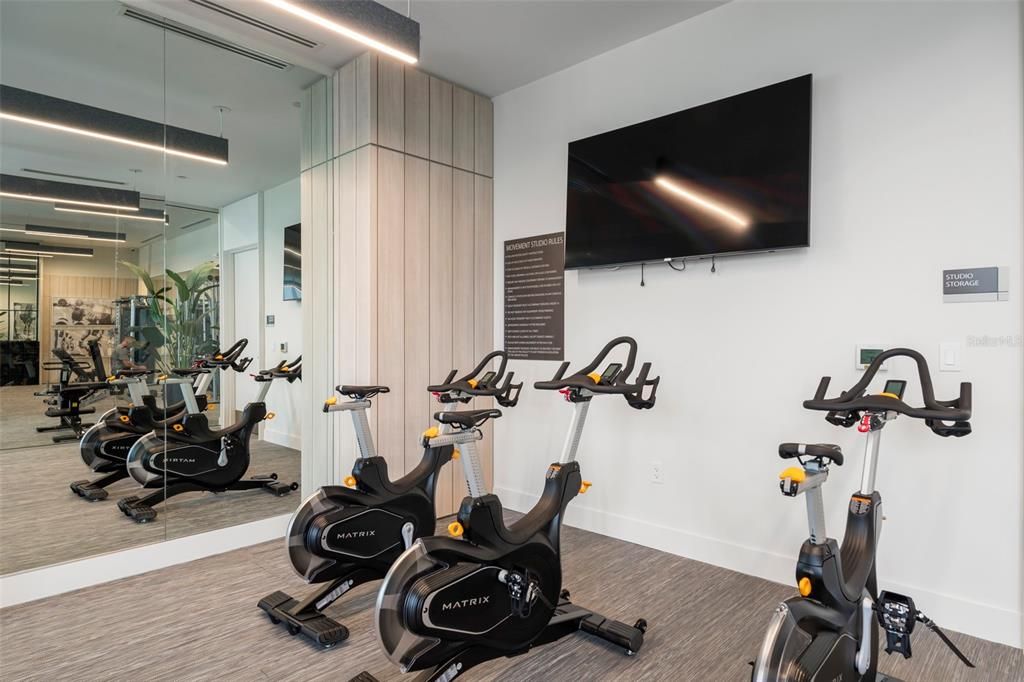 The fully equipped fitness center