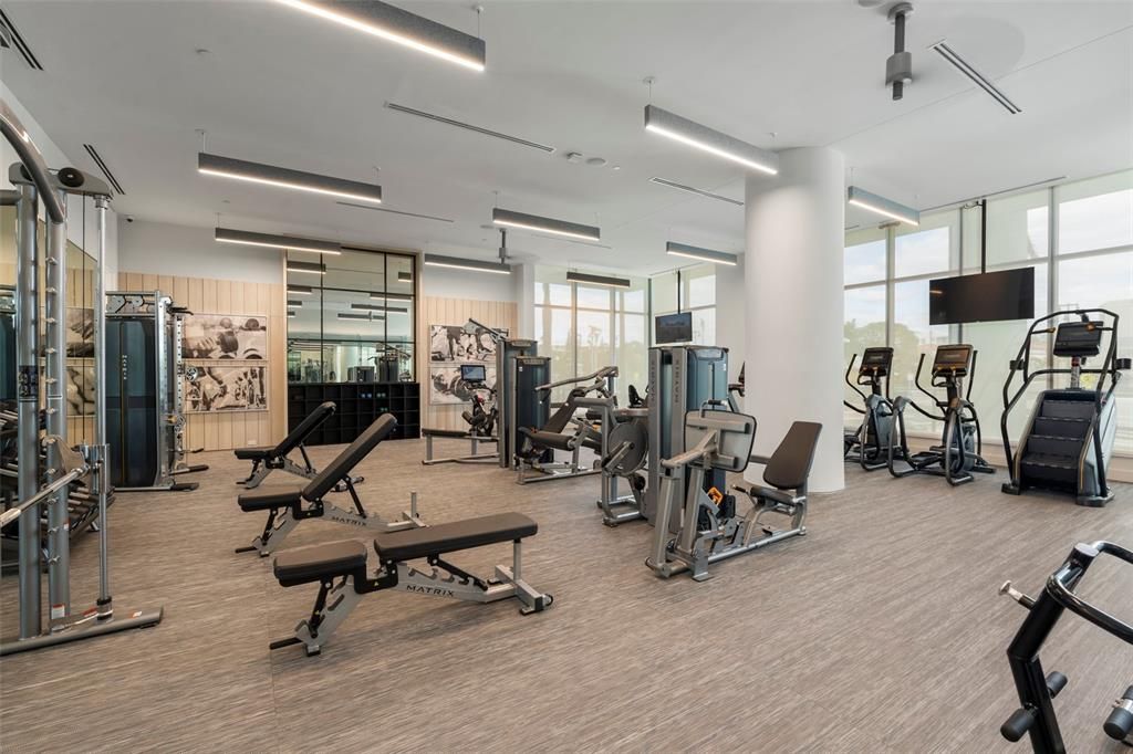 The fully equipped fitness center