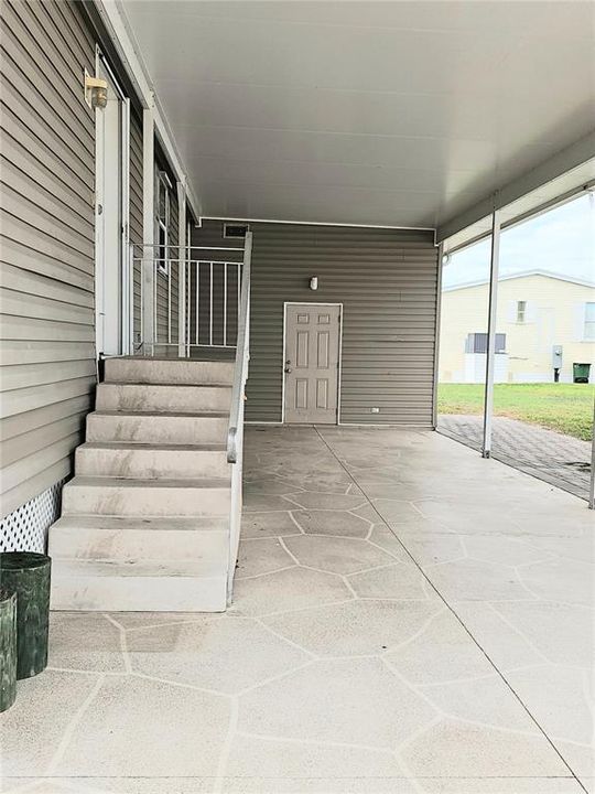 Covered carport area