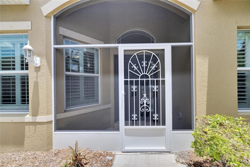 Screened front entry