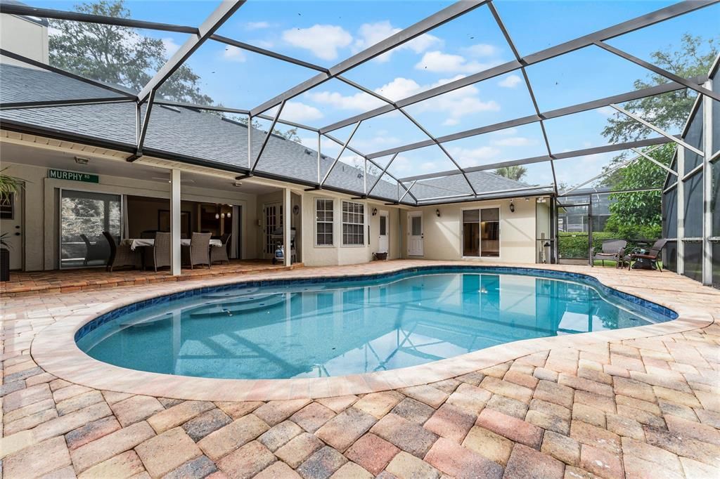 Remodeled Pool with Brick Pavers