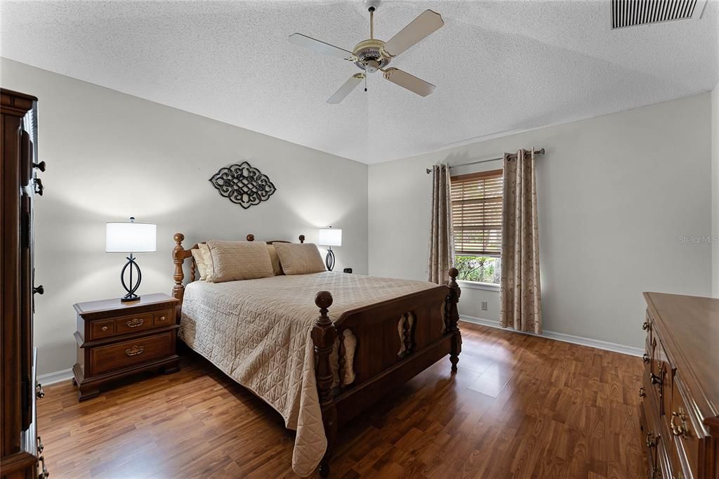 Master Bedroom with ensuite Bathroom and Walk in Closet.