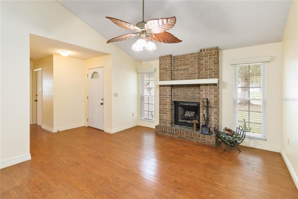 Living  room fireplace