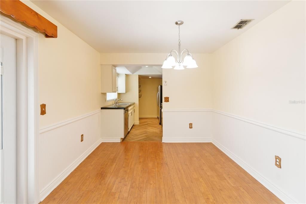 Dining room to kitchen view