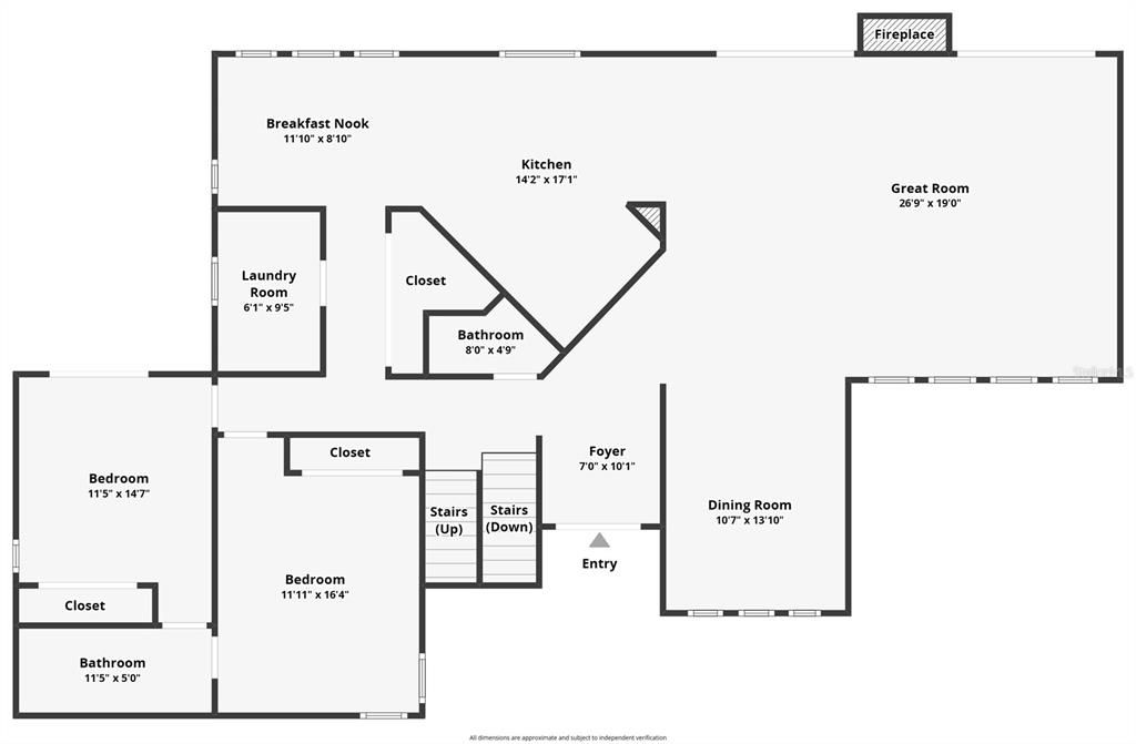 Floor plan of 2nd floor (Main level.)