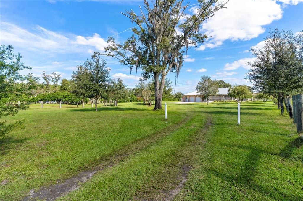 Driveway leading to Property