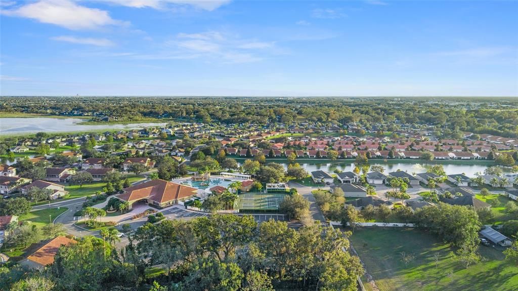 Aerial View of the Clubhouse Area