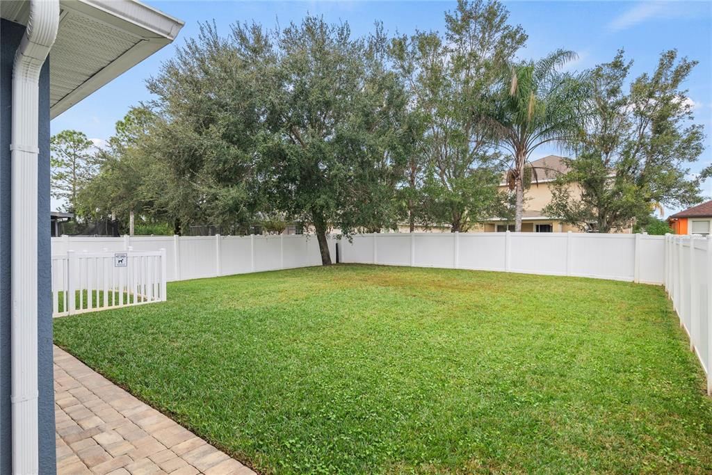 EXPANSIVE FENCED BACK YARD!