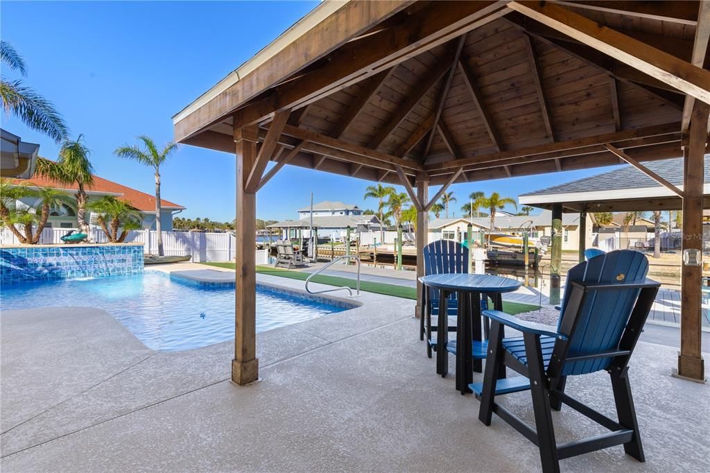 Gazebo overlooking the ICW, canal and pool