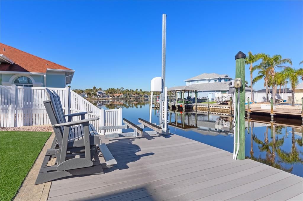 Composite decking on the dock