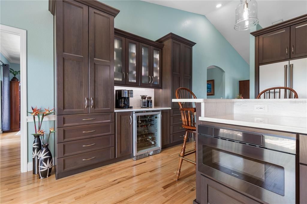 Upstairs main kitchen with a coffee station