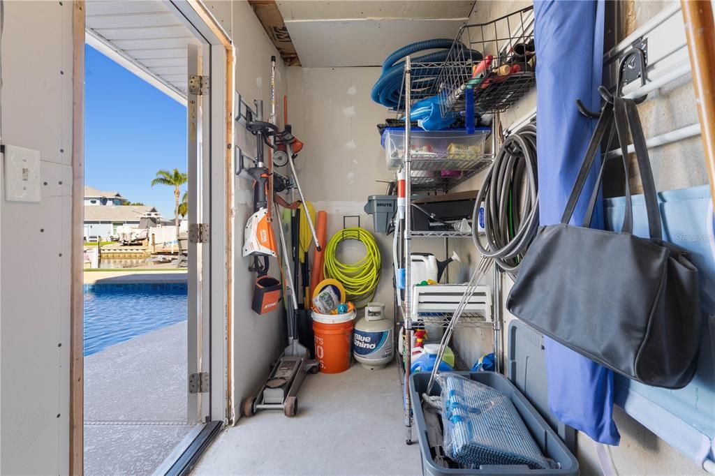 Outside utility room with elevator equipment