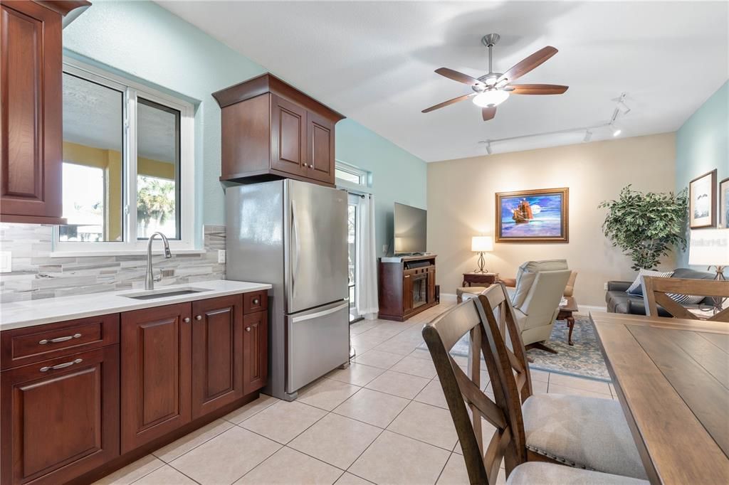 Downstairs guest kitchen and dining