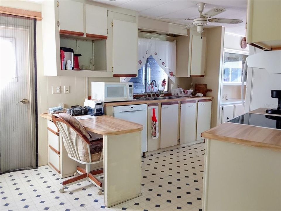 Kitchen view from hall area