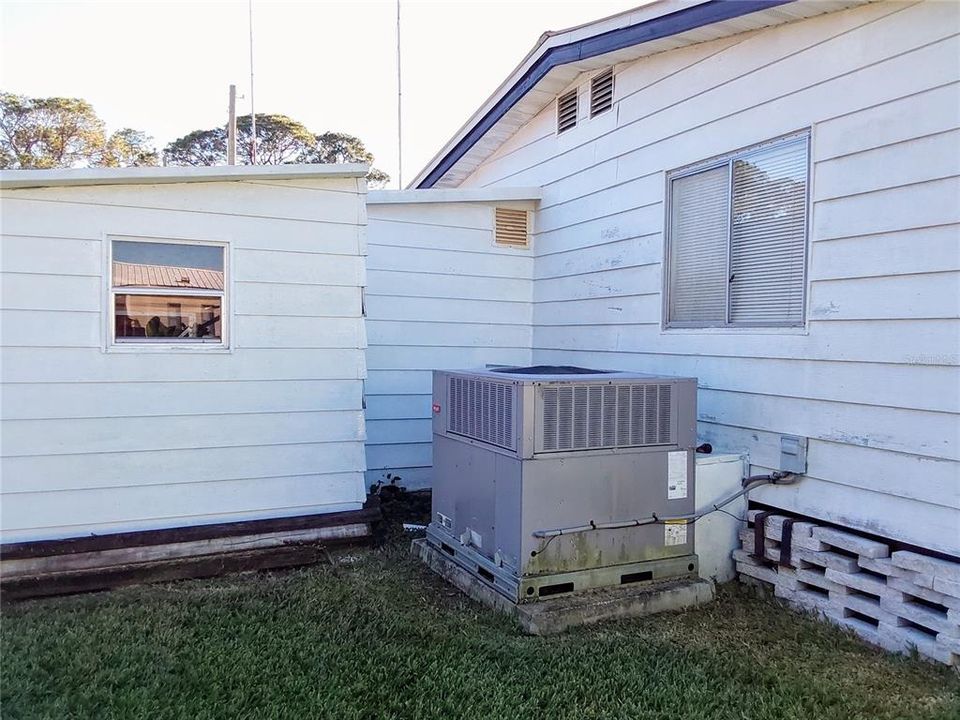 Shed attached to home and Central H/A