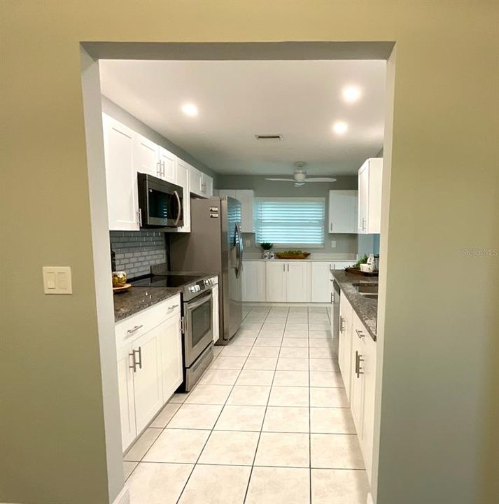 Kitchen entry from dining room