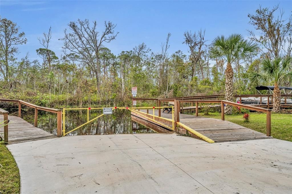 Boat ramp to launch boats