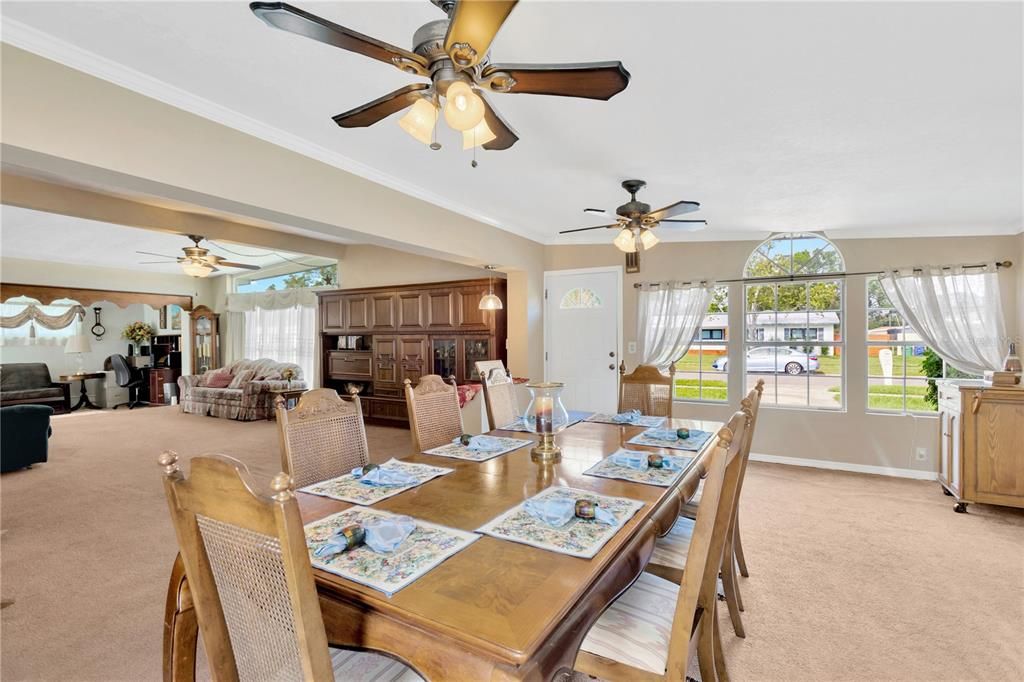 Dining Area Looks Over Back Patio