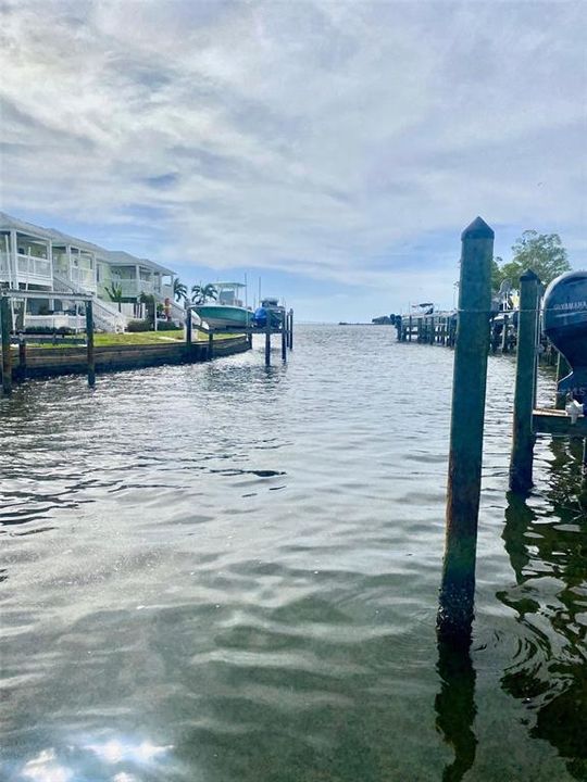 View from the end of dock 95SS toward Tampa Bay