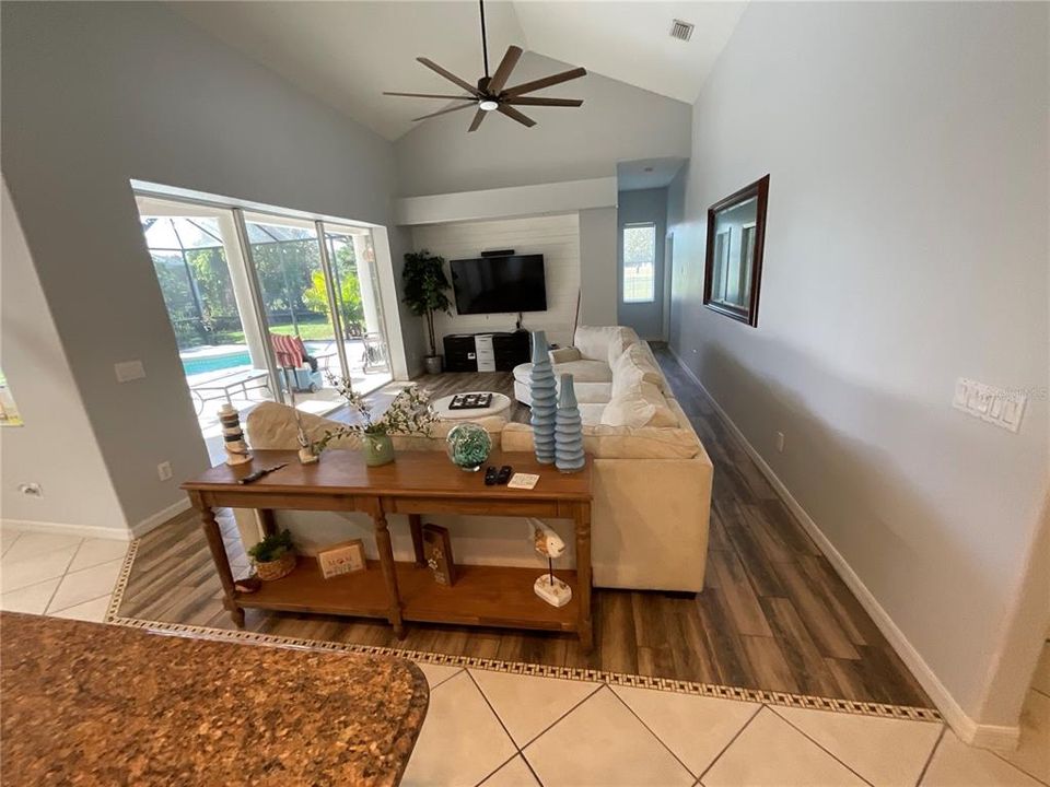 Kitchen view of family room