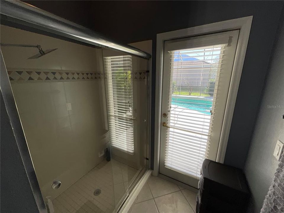 Bathroom #3 shower and lanai entry