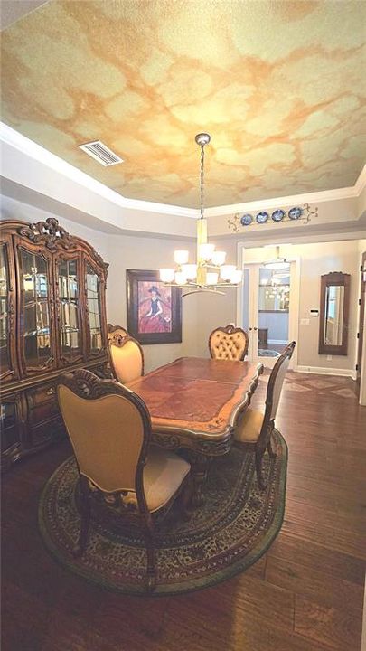 DINING ROOM WITH CEILING ACCENT