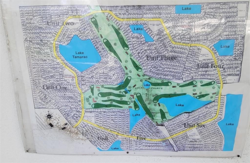 The map of the Mainlands community! Best 55+ community in the area, (my opinion). All of the homes in units 1-6 are single family homes, managed like condos. No shared Walls!!! Come see it and fall in love!!