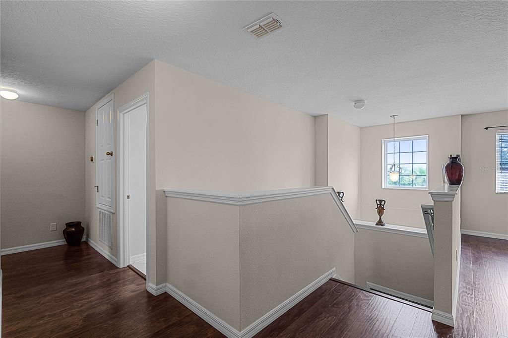 Stairway & door to laundry room