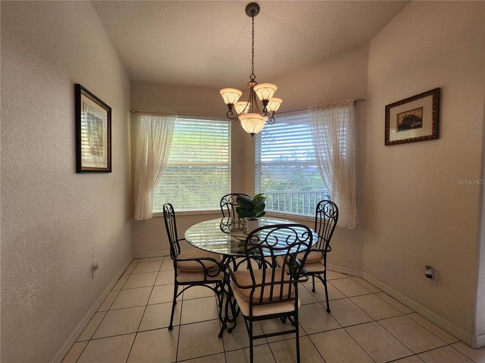 Dining area face south with great views