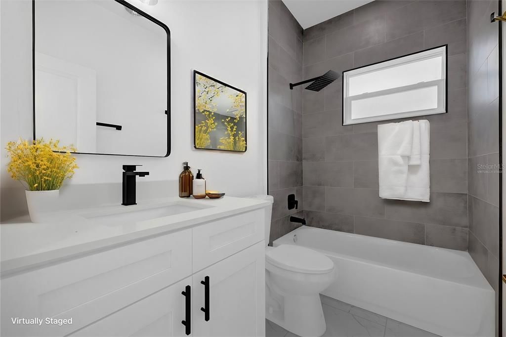 Virtually Staged, guest Bathroom.