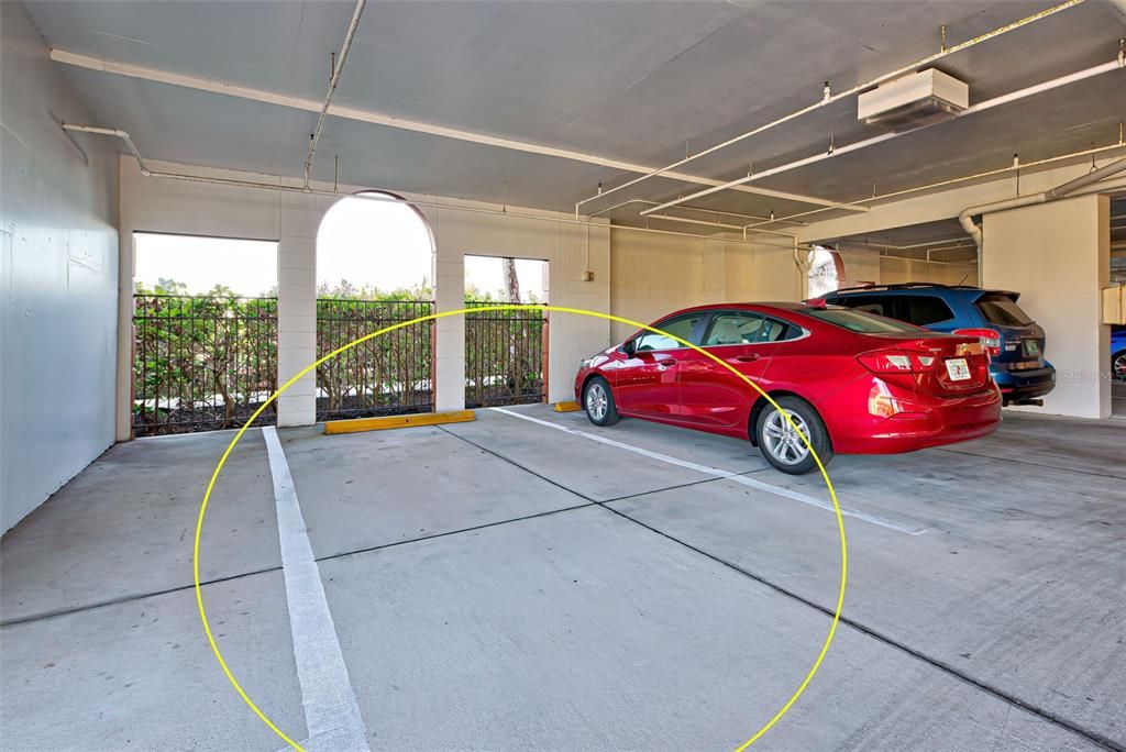 Assigned parking spot with room to park your bikes