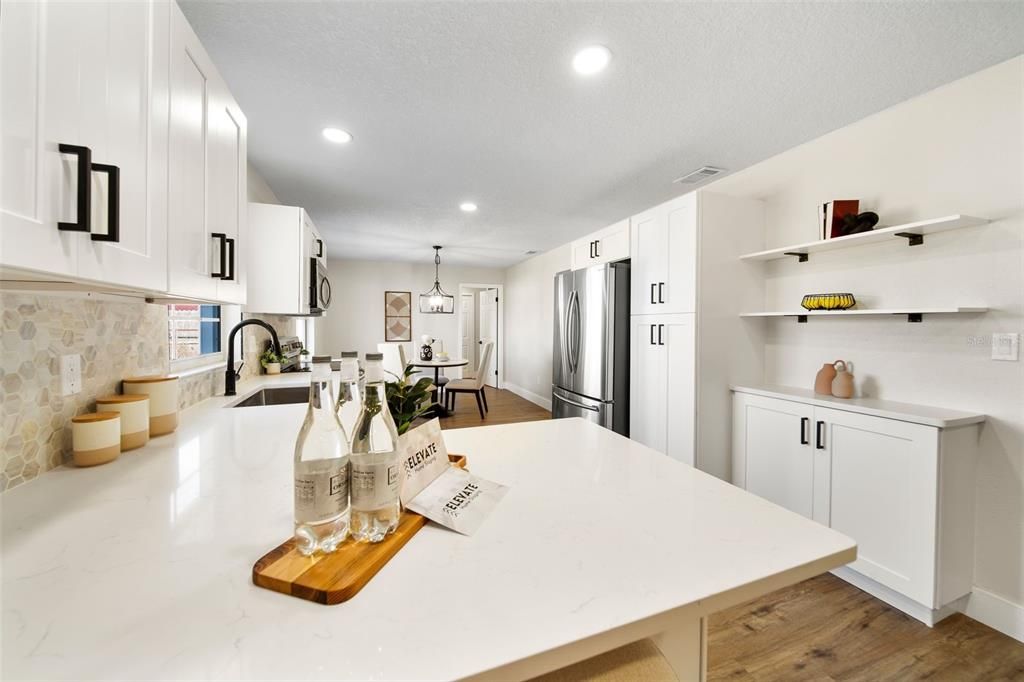 Kitchen Quartz and Stainless Steel