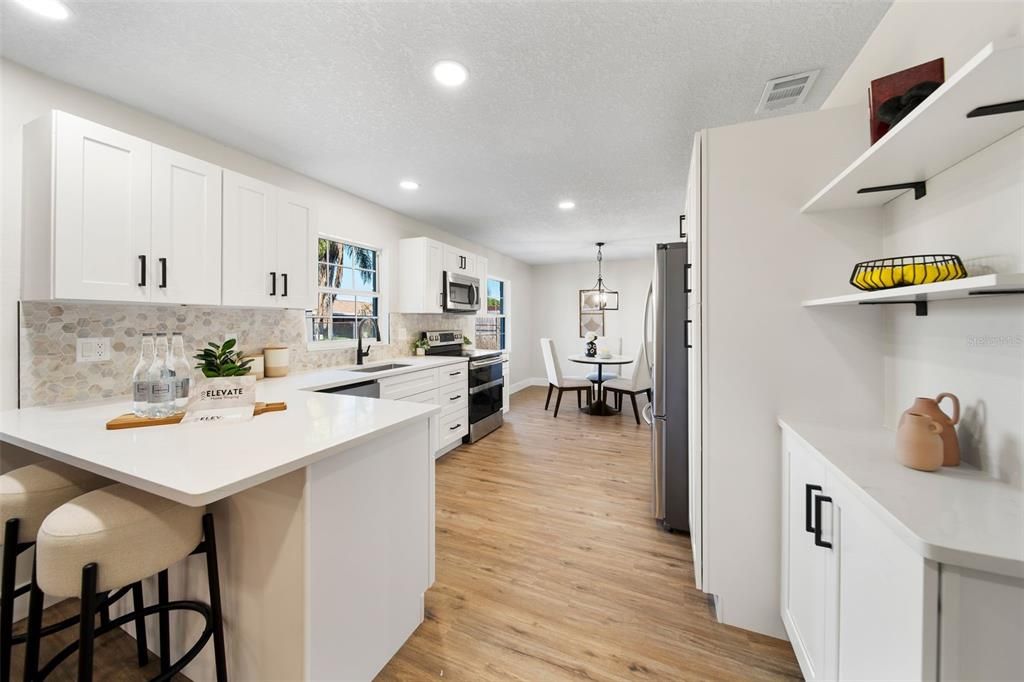 Kitchen Quartz and Stainless Steel