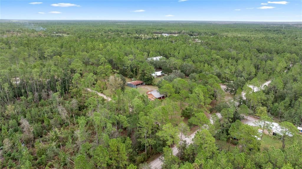 Ariel View Home and Barn