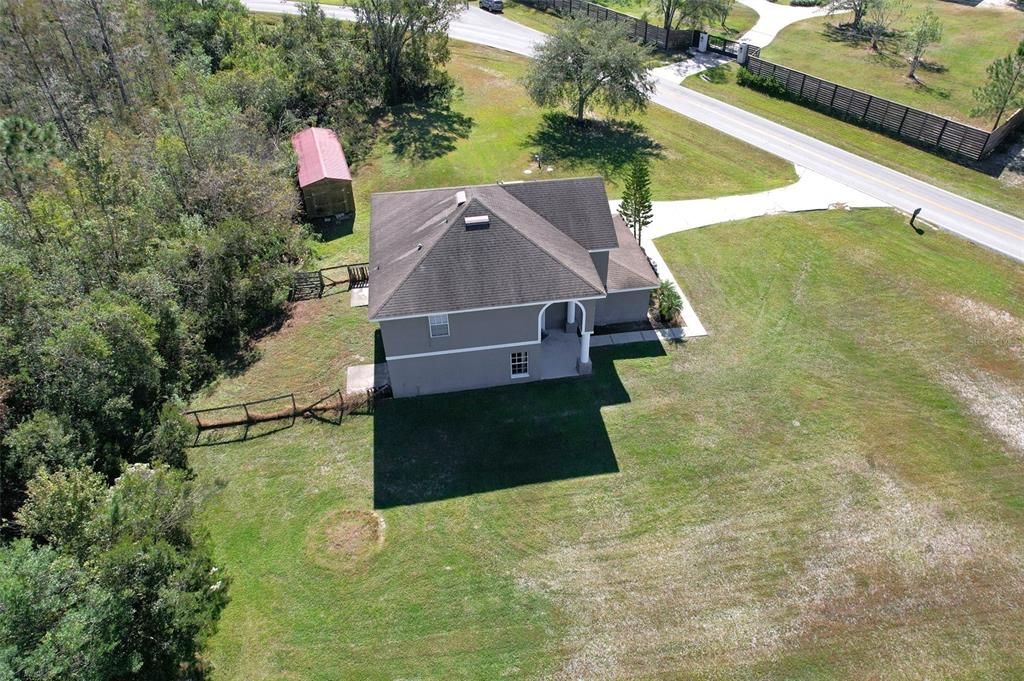 Aerial view from side of property