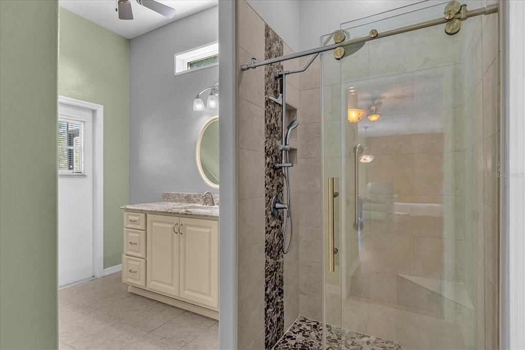 Stunning Walk-in Shower with Bench