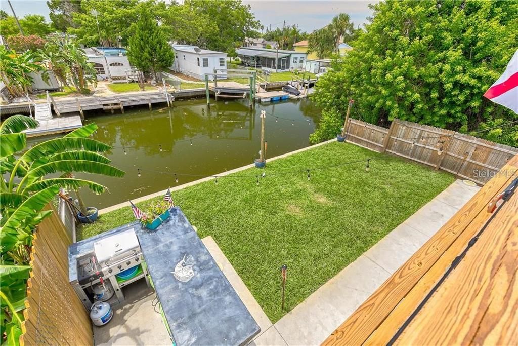 private dock on canal to the Gulf of Mexico