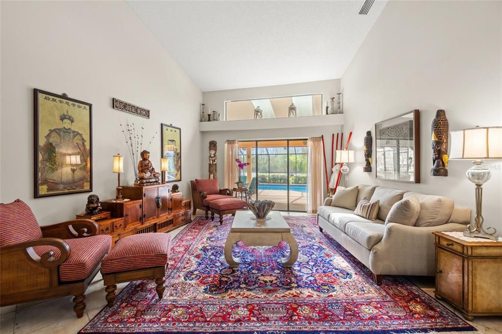 View of Living Room from front door